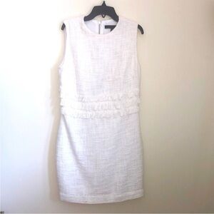 Forest Lily white dress with fringe detail at waist. Size 6. Great condition!